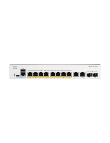 Комутатор Cisco Catalyst 1200 8-port GE, PoE, Ext PS, 2x1G Combo - C1200-8P-E-2G