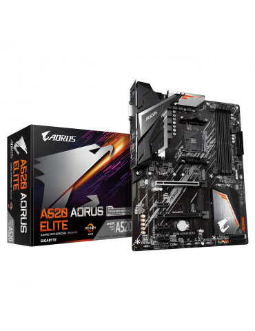 Дънна платка Gigabyte A520 AORUS ELITE, AM4, ATX, DDR4