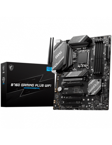 Дънна платка MSI B760 GAMING PLUS WIFI, ATX, LGA1700, DDR5, 2x M.2