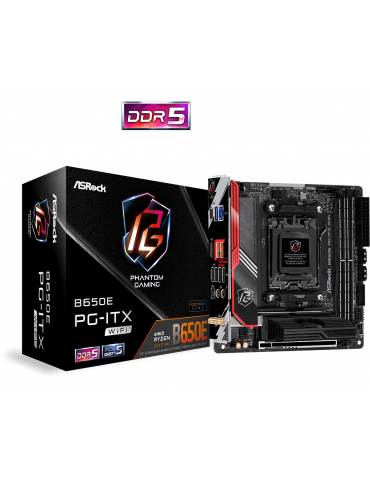 Дънна платка AsRock B650E PG-ITX WiFi, Socket AM5, DDR5