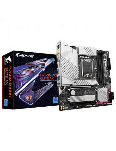 Дънна платка Gigabyte B760M AORUS ELITE AX Wi-Fi 6E, LGA1700, DDR5