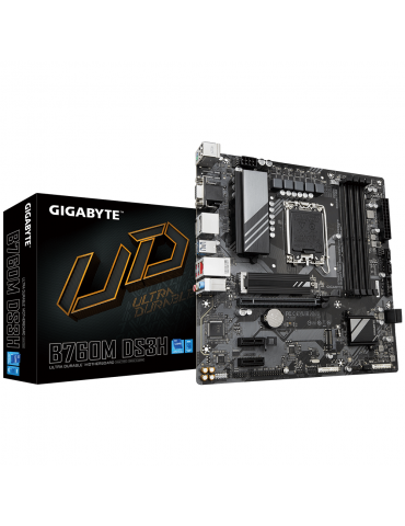 Дънна платка Gigabyte B760M DS3H DDR5, LGA1700, mATX