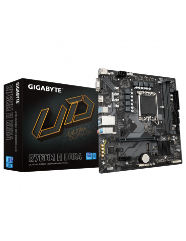 Дънна платка Gigabyte B760M H, LGA1700, mATX, 2xDDR4