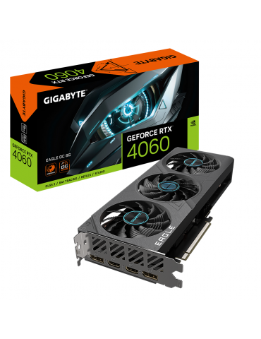 Видео карта Gigabyte GeForce RTX 4060 EAGLE OC 8GB GDDR6 - GV-N4060EAGLE OC-8GD