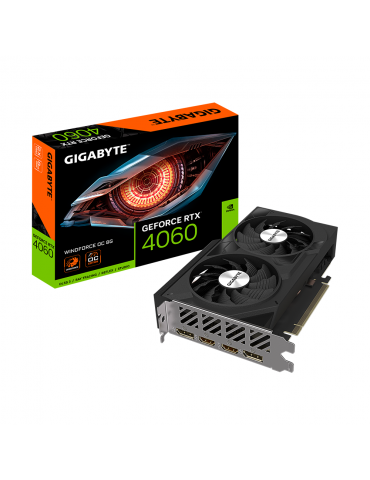 Видео карта Gigabyte GeForce RTX 4060 WINDFORCE OC 8GB GDDR6 - GV-N4060WF2OC-8GD