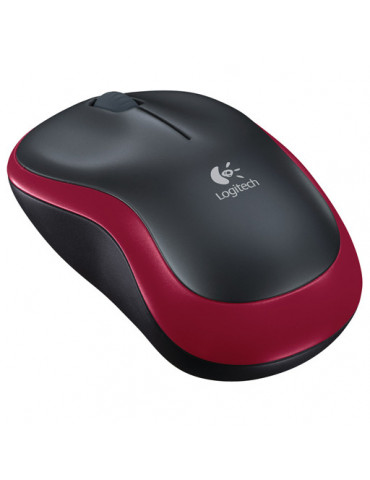 Безжична мишка Logitech M185, червена