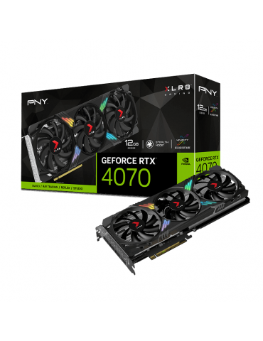 Видео карта PNY GeForce RTX 4070 GAMING VERTO EPIC-X RGB 12GB GDDR6X - VCG407012TFXXPB1