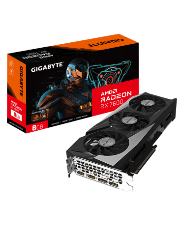 Видео карта Gigabyte AMD RADEON RX 7600 GAMING OC 8GB GDDR6 - GV-R76GAMING OC-8GD