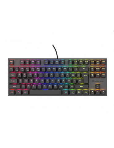 Механична геймърска клавиатура Genesis Thor 303 TKL Silent Switch RGB Backlight, US, Black - NKG-1881