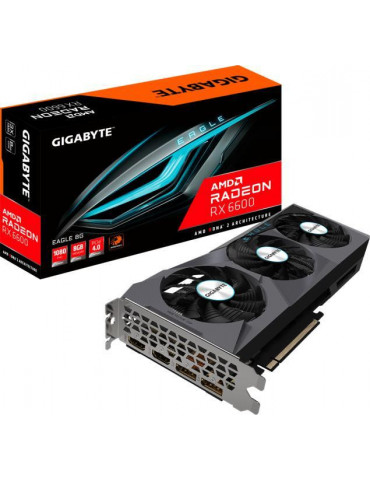 Видео карта Gigabyte Radeon RX 6600 EAGLE 8G Key Features 8GB GDDR6, 128 bit - GV-R66EAGLE-8GD