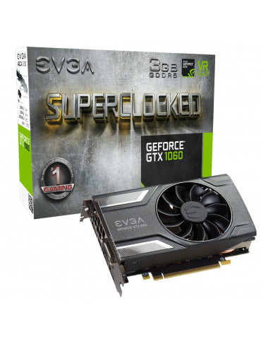 Видео карта EVGA NVIDIA GeForce GTX 1060 SC GAMING 3 GB GDDR5, 03G-P4-6162-KR