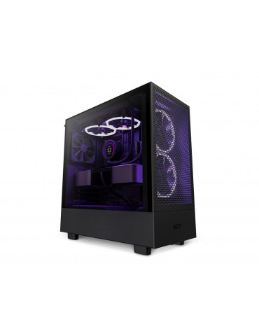 Кутия за компютър NZXT H5 Flow Matte Black, Mid-Tower - CC-H51FB-01