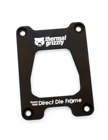 Монтажна рамка Thermal Grizzly Ryzen 7000 Direct Die Frame, Алуминий, Черен - DDF-R7000-R