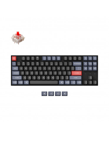 Геймърска механична клавиатура Keychron K8 Pro TKL Gateron G Pro(Hot Swappable) Red Switch RGB Backlight Plastic Frame - K8P-H1