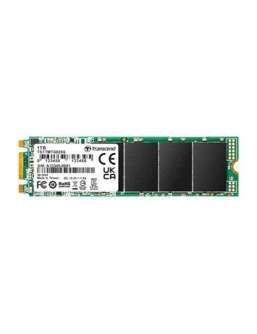 SSD диск Transcend 1TB, M.2 2280 SSD, SATA3 B M Key, TLC - TS1TMTS825S