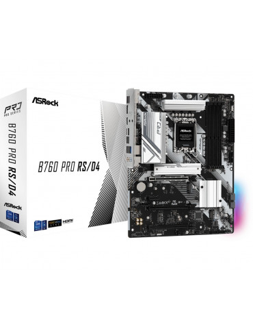 Дънна платка AsRock B760 PRO RS/D4, LGA1700, 4xDDR4 - 90-MXBL80-A0UAYZ