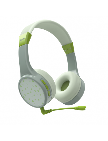 Bluetooth слушалки HamaTeens Guard, Детски, Стерео, Микрофон, Зелен - Hama-184112