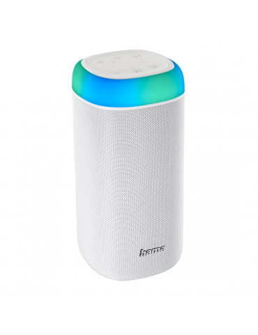 Bluetooth мобилна колонка Hama Shine 2.0, 30W, LED, Защита от вода, Бял - 188229