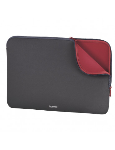 Калъф за лаптоп Hama Neoprene, 11.6"(30cm), Сив/Червен - 216507