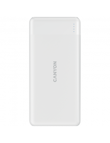 Външна батерия Canyon PB-109 Power bank 10000mAh Li-poly battery, White - CNE-CPB1009W