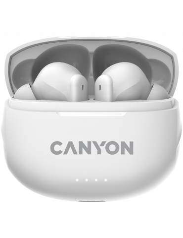 Bluetooth слушалки с микрофон Canyon TWS-8, BT V5.3 BT V5.3 JL 6976D4, бял - CNS-TWS8W