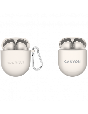 Bluetooth слушалки с микрофон Canyon TWS-6, BT V5.3 JL 6976D4, черен - CNS-TWS6B