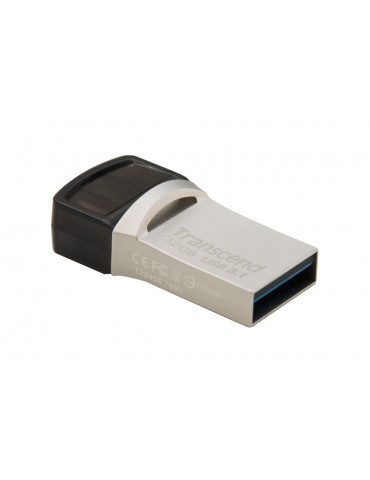 Флаш памет 32GB Transcend JETFLASH 890S, USB 3.1 Type C, Silver Plating