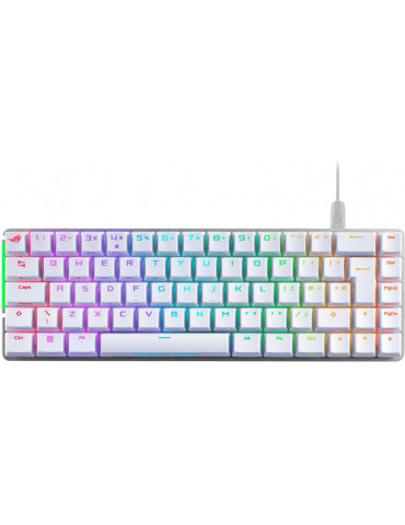 Геймърска механична клавиатура Asus ROG Falchion Ace White - 90MP0346-BKUA11