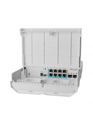 8-портов външен комутатор Mikrotik netPower Lite 7R CSS610-1Gi-7R-2S OUT