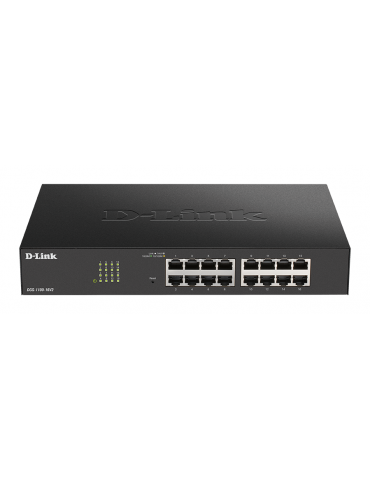 Суич D-Link DGS-1100-16V2, 16 портов 10/100/1000 Gigabit Smart Switch, управляем