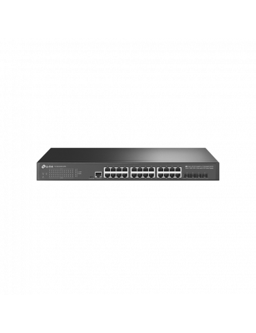 24-портов комутатор TP-Link TL-SG3428X-UPS JetStream Gigabit L2  управляван с 4 10GE SFP  слота и UPS захранване