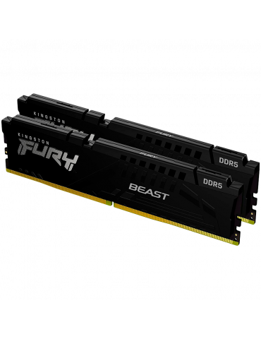 RAM памет Kingston 64GB(2x32GB) 6000MHz DDR5 CL40 DIMM FURY Beast Black XMP - KF560C40BBK2-64