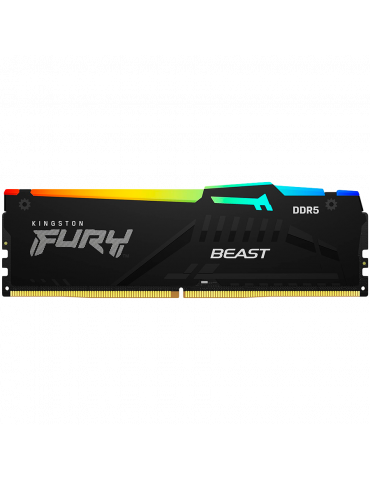 RAM памет Kingston 64GB(2x32GB) 5600MHz DDR5 CL36 DIMM FURY Beast RGB EXPO - KF556C36BBEAK2-64