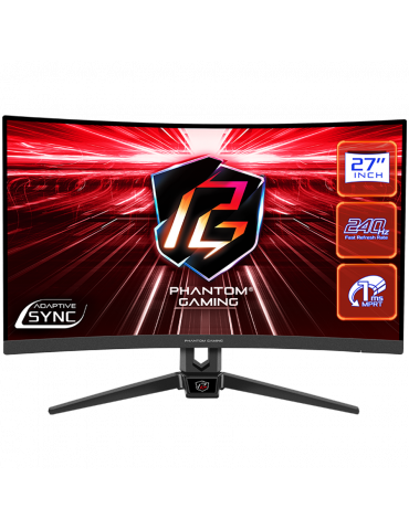 Монитор Asrock PG27F15RS1A Curved 27" FHD 1500 VA, AG, 240 Hz, 113% sRGB, 1ms, 2x 2W Speakers, HDMI, DP, Audio Jack (3.5mm)