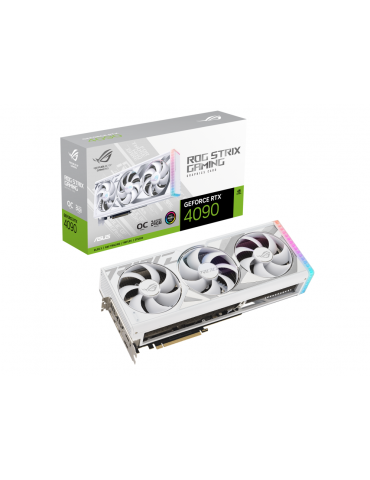 Видео карта Asus ROG STRIX GeForce RTX 4090 WHITE OC 24GB GDDR6X - ROG-STRIX-RTX4090-O24GWHITE