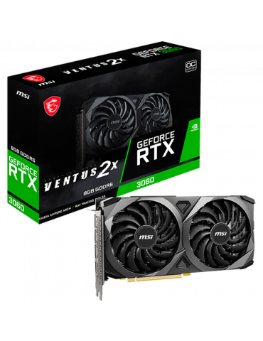 Видео карта MSI GeForce RTX 3060 VENTUS 2X 8G OC, 8GB GDDR6, 128-bit