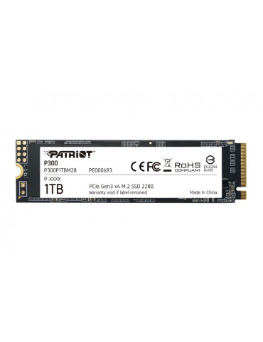 SSD диск Patriot 1TB P300 M.2 2280 PCIE - P300P1TBM28