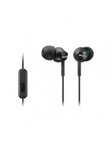 Слушалки Sony MDR-EX110AP черни с вграден микрофон