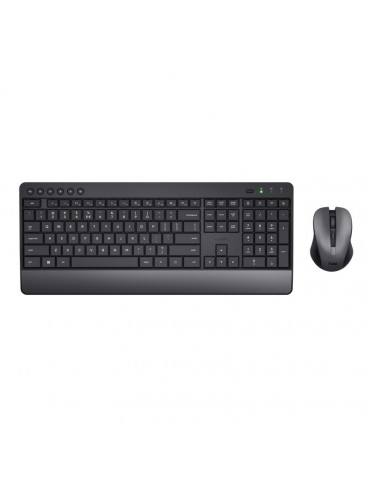 Безжичен комплект клавиатура и мишка Trust Trezo Wireless Deskset Eco US - 24529