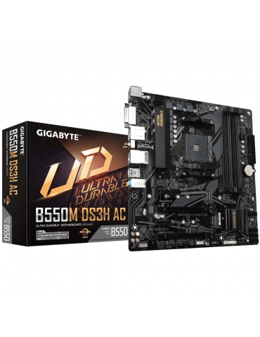 Дънна платка Gigabyte B550M DS3H AC Socket AM4, 4 x DDR4