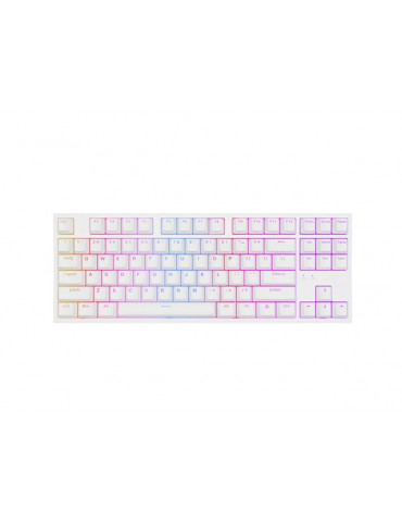 Механична геймърска клавиатура Genesis Thor 404 TKL White RGB Backlight US Layout Yellow Switch - NKG-2070