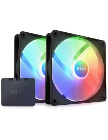 Комплект вентилатори NZXT F140 RGB Core Black, 2 x 140mm   RGB Контролер - RF-C14DF-B1