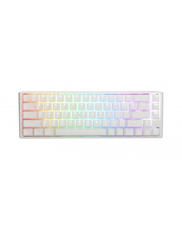 Геймърскa механична клавиатура Ducky One 3 Pure White SF 65, Hotswap Cherry Mx Clear, RGB, PBT Keycaps - DKON2167ST-WUSPDPWWWSC1