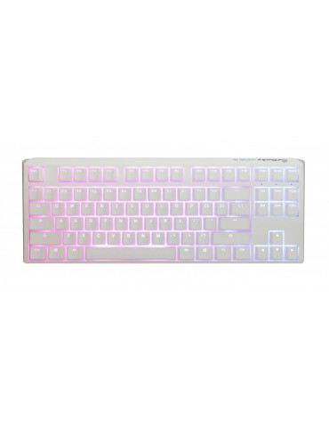 Геймърскa механична клавиатура Ducky One 3 Pure White TKL Hotswap Cherry MX Blue, RGB, PBT Keycaps - DKON2187ST-CUSPDPWWWSC1