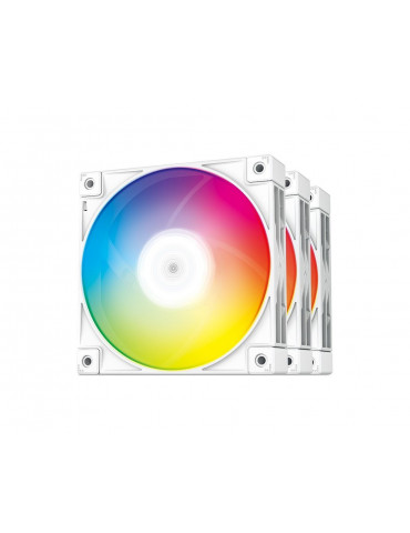 Комплект вентилатори DeepCool 3-in-1 - FC120 White, Addressable RGB - R-FC120-WHAMN3-G-1