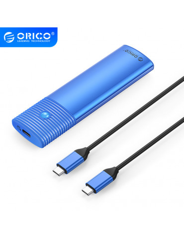 Външна кутия за диск Orico M.2 NVMe M/B key 10 Gbps Blue - PWM2-G2-BL-EP