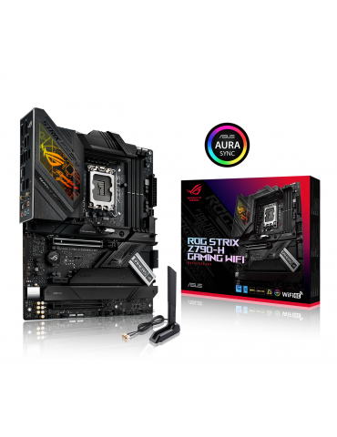 Дънна платка Asus ROG STRIX Z790-H GAMING WIFI, LGA 1700, ATX, Wi-Fi 6E, AURA Sync RGB, DDR5