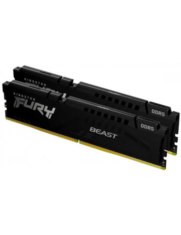 RAM памет Kingston 16GB(2x8GB) DDR5 6000MHz FURY Beast Black - KF560C40BBK2-16