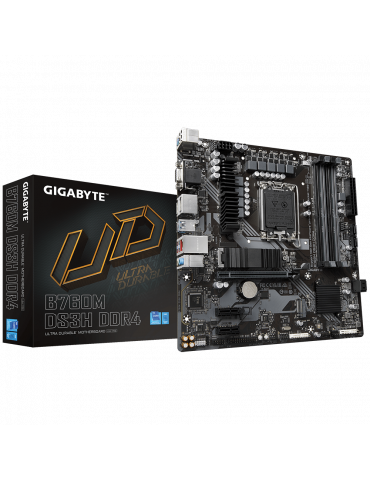 Дънна платка Gigabyte B760 DS3H AX, LGA1700, ATX 4xDDR4, WIFI 6E, PCIe 4.0