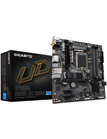 Дънна платка Gigabyte B760M DS3H AX, LGA1700, ATX 4xDDR4, WIFI 6E, PCIe 4.0